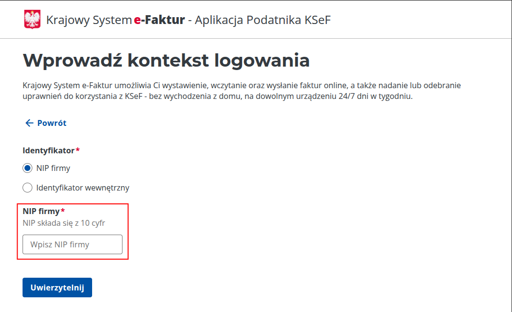 Logowanie do KSEF #3